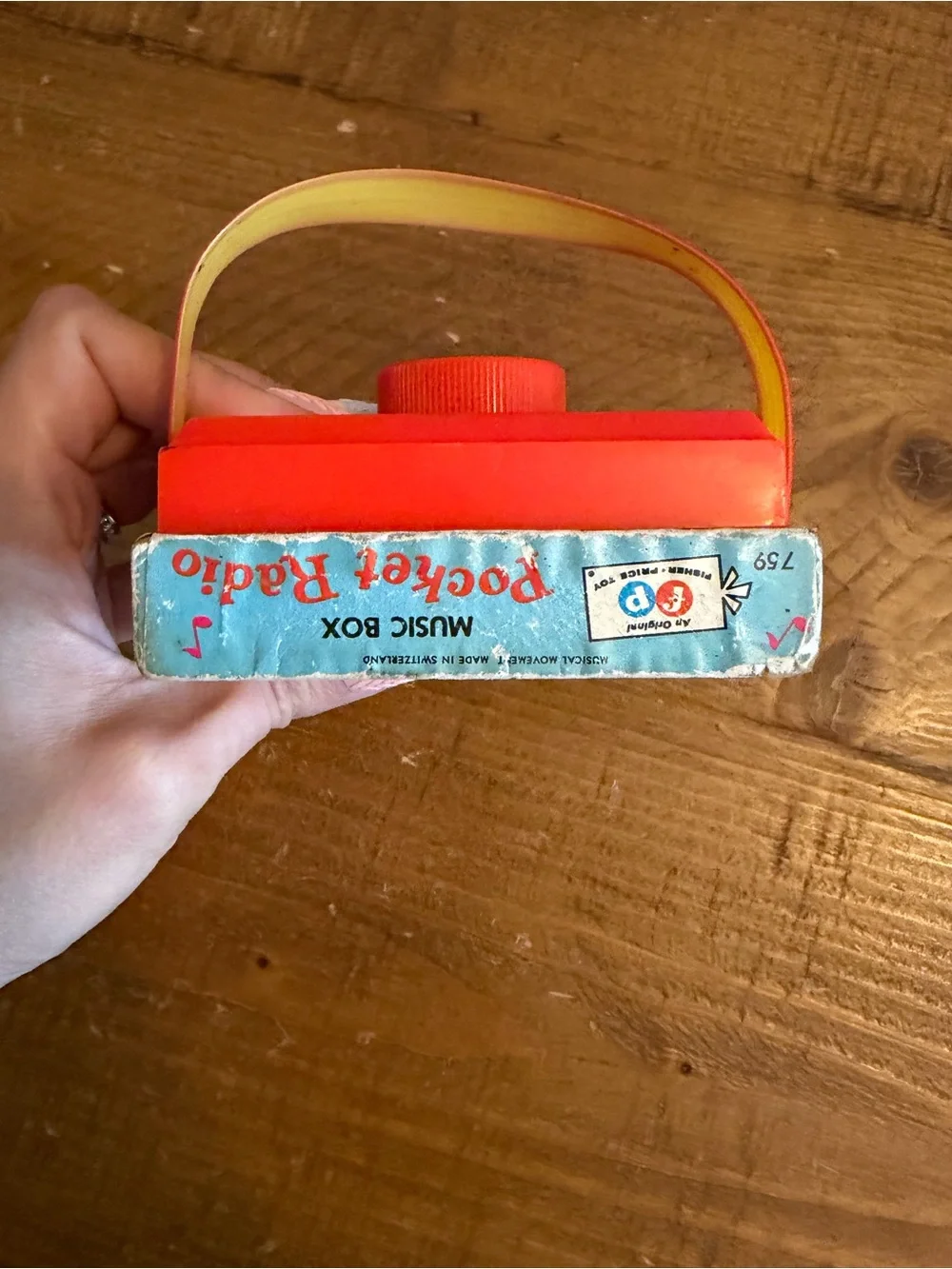 Vintage 1969 Fisher Price Pocket Radio Music Box 🎶 Do Re Mi Toy as is. Works